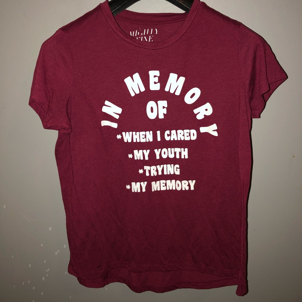 Maroon Aesthetic Text Graphic Tee